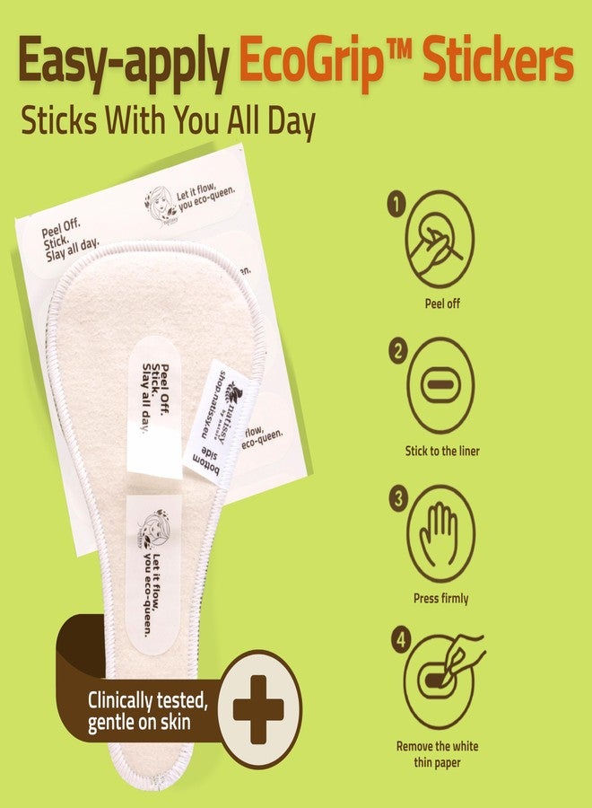 Natissy 2-in-1 Wingless Reusable Panty Liners with Camel Concealer Toe (Thong, 7 Pack) - Stay-Put Adhesive Strips – 100% Breathable Organic Cotton & High-Temp Washable Cloth - Secure All-Day Fit - Made in EU - Image 3